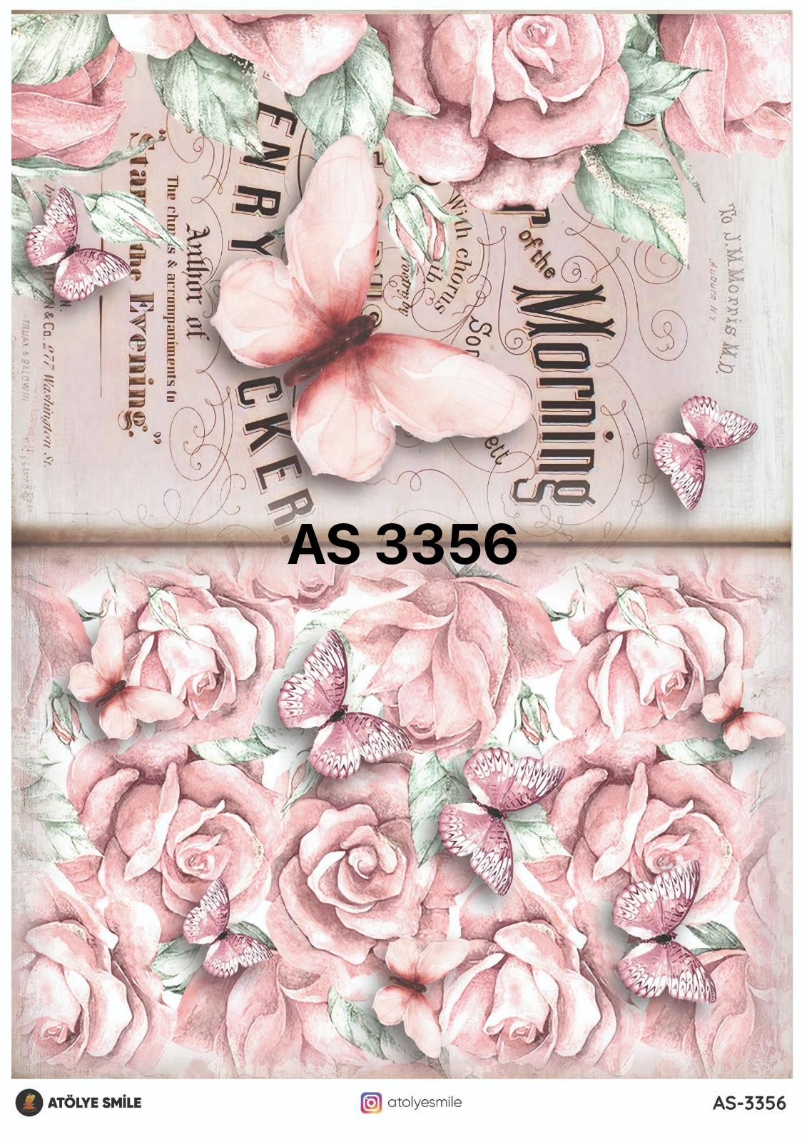 ATÖLYE SMİLE ÖZEL SERİ PİRİNÇ DEKOPAJ AS3356 Atölye Smile